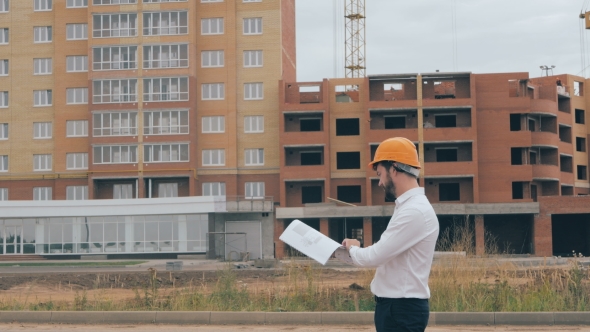 Chief Architect At Construction Site