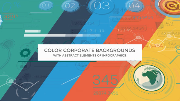 Color Corporate Backgrounds With Abstract Elements Of Infographics