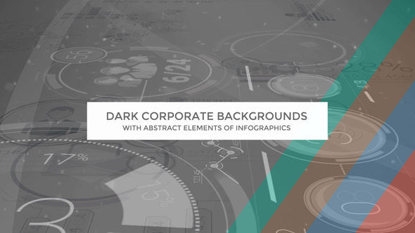 Dark Corporate Backgrounds With Abstract Elements Of Infographics