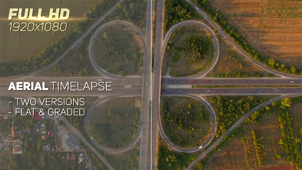 Cloverleaf Interchange Traffic From Above