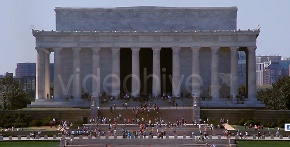 Medium Shot Of the Lincoln Memorial Full HD