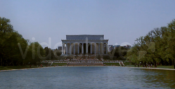 Wide-shot of the Lincoln Memorial Full HD