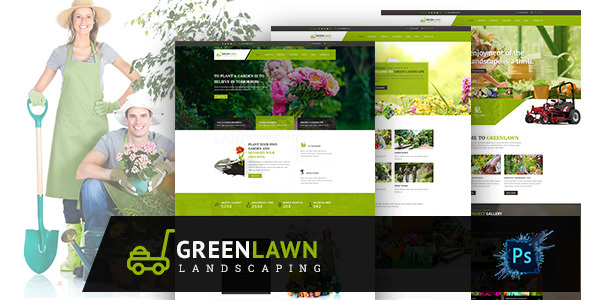 GREENLAWN- Gardening and Landscaping PSD Template