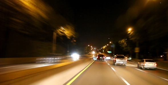 NYC nigth henry hudson pkwy drive full HD