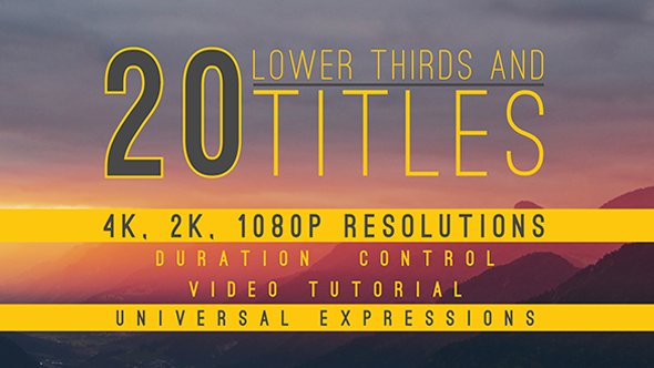 20 Lower thirds and Titles alt