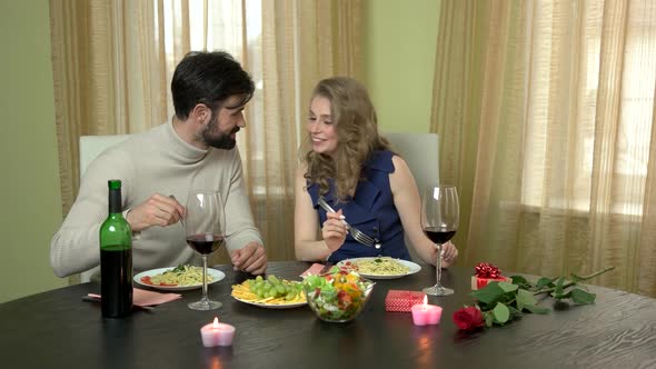 Young Couple Eating
