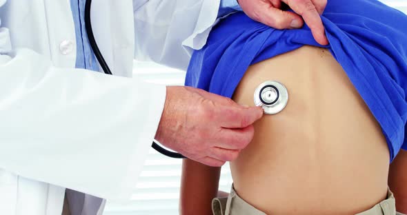 Male doctor examining a patient