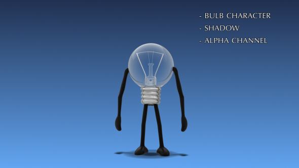Bulb Character Gets Idea