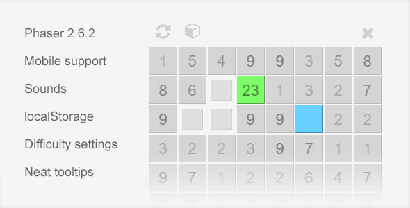 Number Maze - HTML5, silnik Phaser (z plikami Cordova dla Androida i iOS)