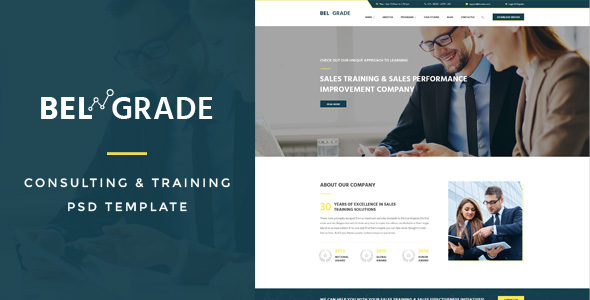 Belgrade : Training & Consulting PSD Template