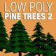 Low Poly Pine Trees Pack 2 with Snow - 3DOcean Item for Sale
