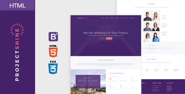 Project Shine - Bootstrap Responsive Onepage HTML Template