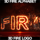 Fire Alphabet And Logo 3D - VideoHive Item for Sale