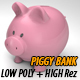 Piggy Bank Low, High Poly - 3DOcean Item for Sale