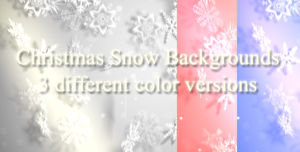 Christmas Snow Backgrounds 3 Different Colors Versions