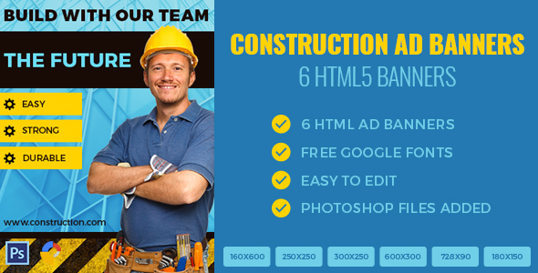 Construction Banners - HTML5 - GWD