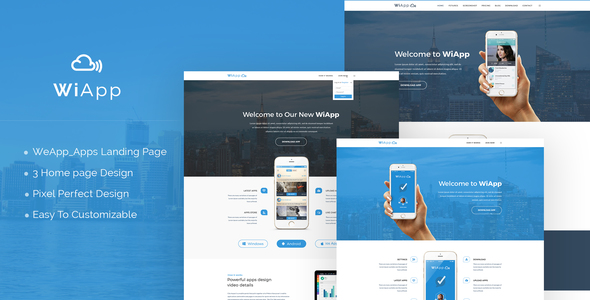 WiApp-Apps Landing Page Template