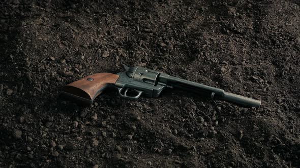 Cowboy Gun On The Ground Rotating Shot alt