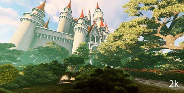 Fantastic Castle in Green Garden alt