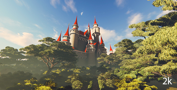 Fantastic Castle in a Magical Garden