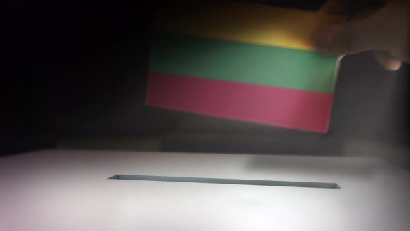 Compositing Hand Voting To Flag OF Lithuania