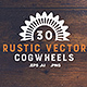 30 Rustic Vector Cogwheels - GraphicRiver Item for Sale