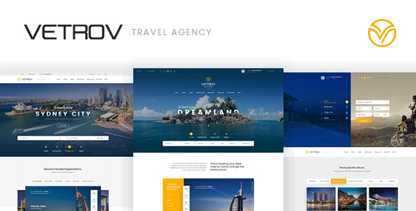 Vetrov - Hotels, Tours & Travel PSD Template