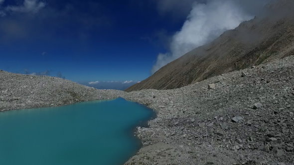 Mountain Lake from Air