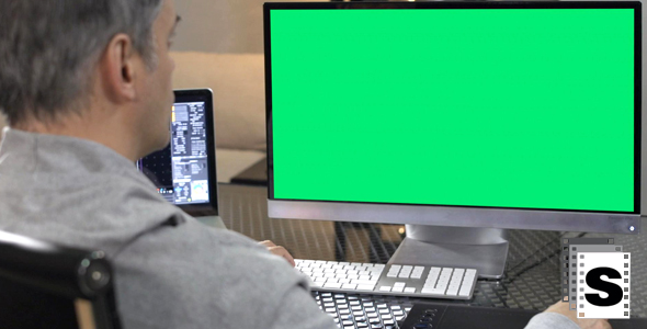 Designer With Green Screen