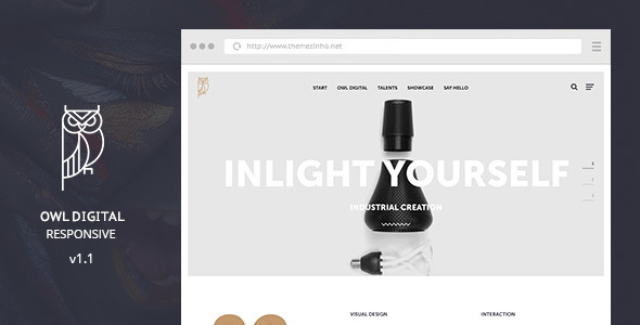 OWL Digital Responsive - Szablon agencji kreatywnej Muse