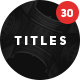 30 Motion Titles - VideoHive Item for Sale