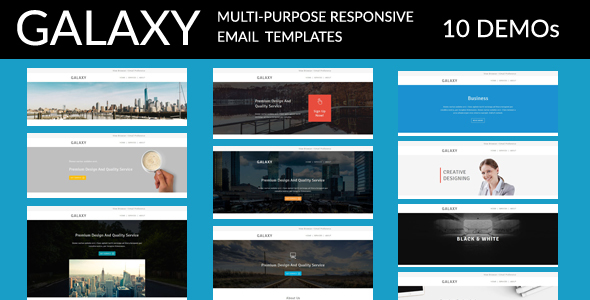 Galaxy - 10 StampReady Responsive Multipurpose Email Templates