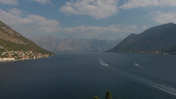 Aerial View Sailing Boats