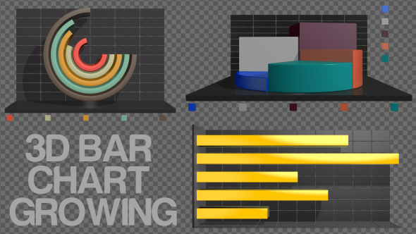 3D Bar Chart Growing - 3 Scene alt