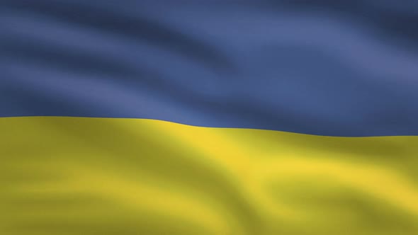 Ukraine Windy Flag Background 4K