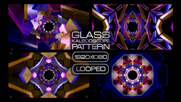 Glass Kaleidoscope Pattern VJ Pack