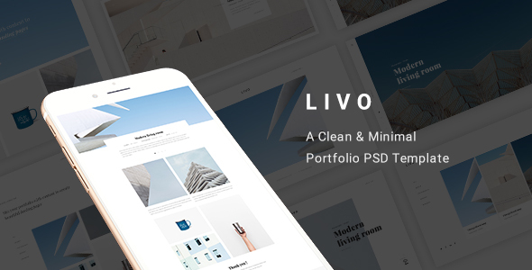 Livo - A Clean & Minimal Portfolio PSD Template