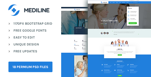 Mediline : Medical & Health PSD template