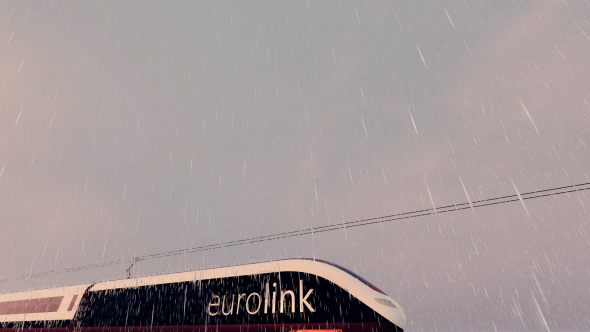 Eurolink XCR High Speed Train - Rainy Day