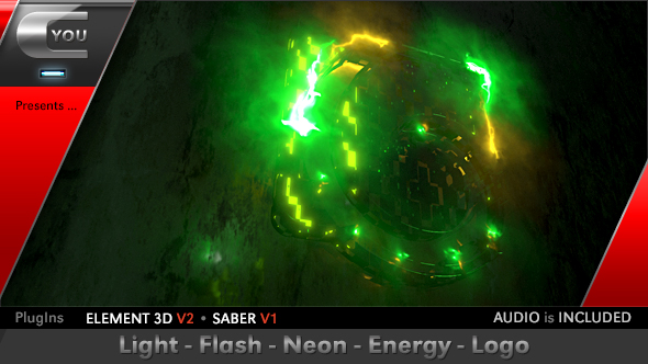 Light Flash Neon Energy Logo