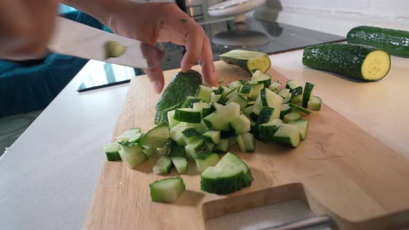 Cut Cucumbers Homemade Food