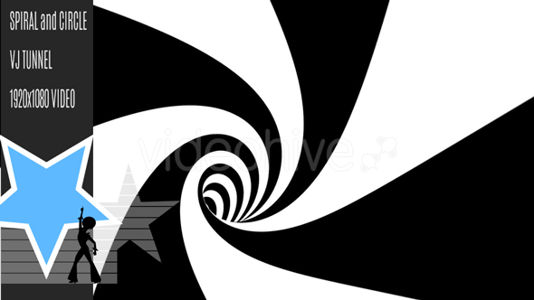 Infinite Spiral and Circle Striped VJ Loop Pack Video