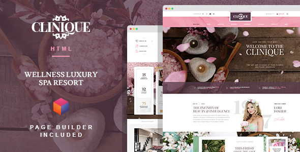 Clinique – Wellness Luxury Spa Resort HTML template with Builder