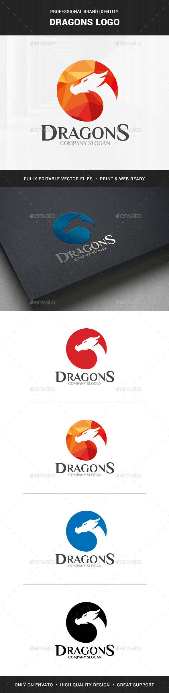 Dragons Logo Template