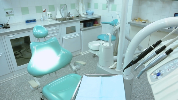 Dental Chair And Instruments For Dental Treatment