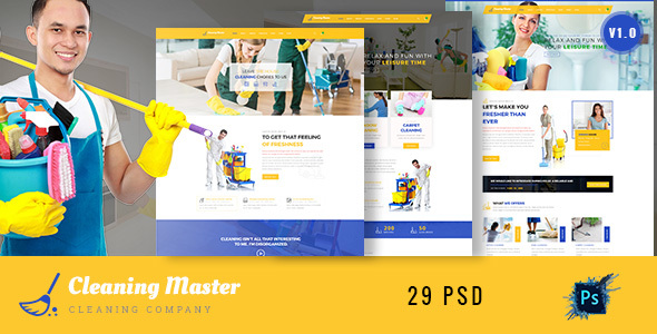 Clening Master - Cleaning Company PSD Template