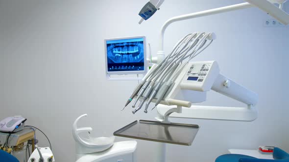 Interior of a Dentists Office and Special Equipment