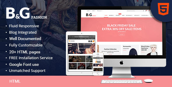 Download B & G - eCommerce Fashion HTML Template