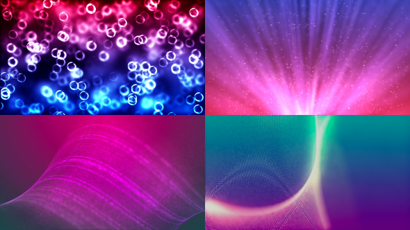 Particle Abstract Light Looped Backgrounds (Pack of 4)