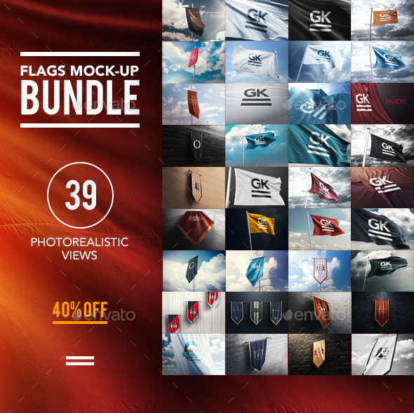 Flag Mockup Graphics Designs Templates From Graphicriver